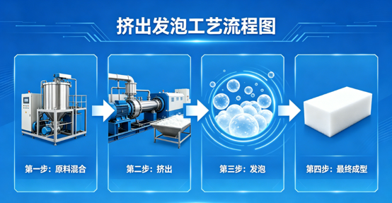挤出发泡工艺流程详解